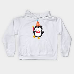 New Year Penguin, Party Hat, Firecracker, Bow Tie Kids Hoodie